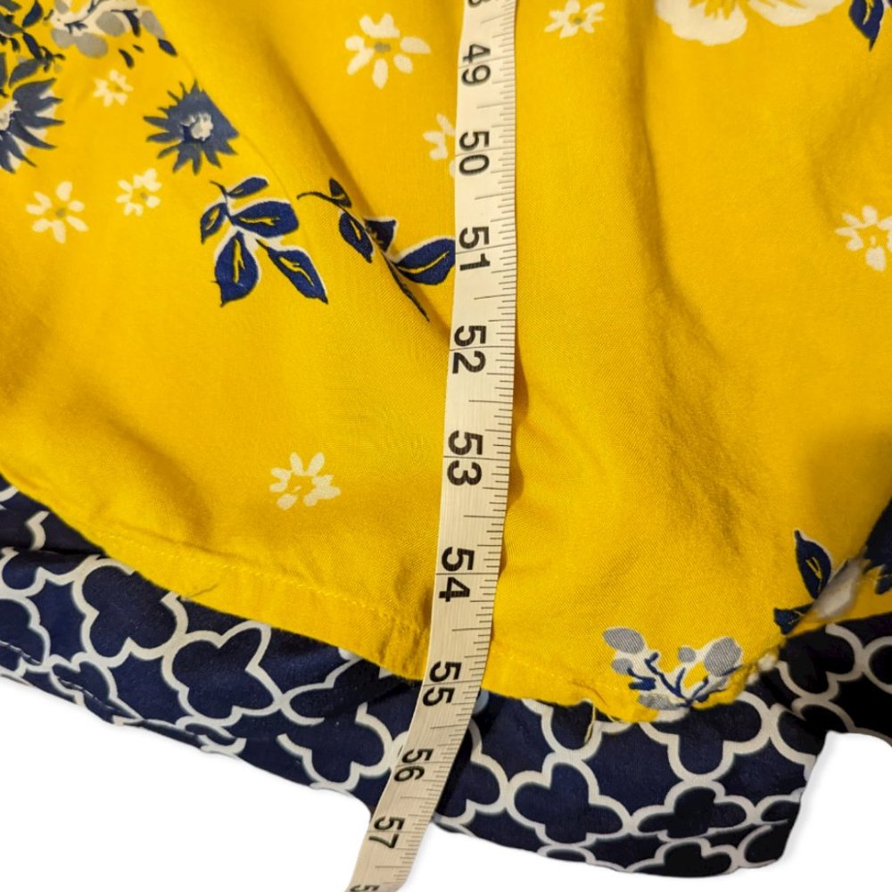 Japna Yellow a & Blue Maxi Dress Size Small - Picture 2 of 14